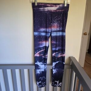 American Eagle Galaxy Northern Lights Print Leggings Size Small
